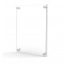 FixtureDisplays® 2 sheets acrylic per set Clear Sign Name Holder Plexiglass 11X17 17x11 Wallmount Poster Frame Standoff 119884-11*17